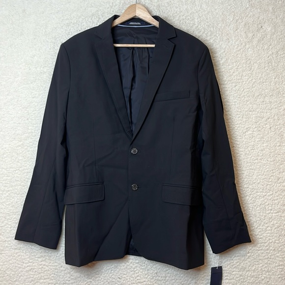 NWT Lands End Mens Washable Wool 2 Button Tailored Fit Suit Jacket 42R Regular - Picture 2 of 12